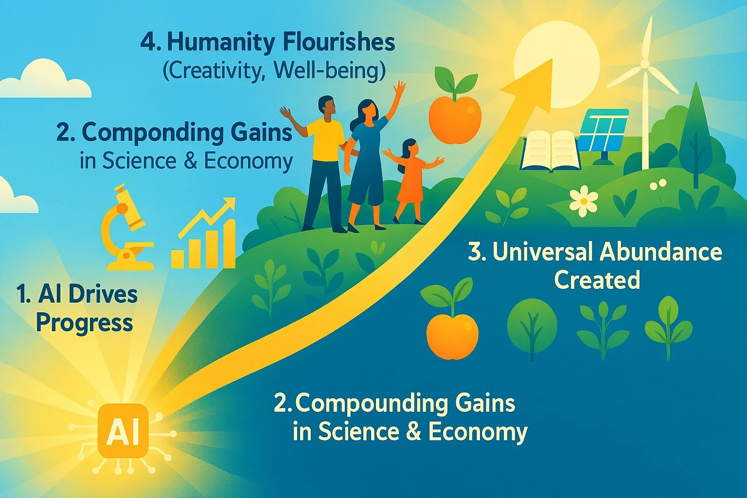 AI progress supporting broad human flourishing